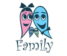 Funny family logos design vector 03