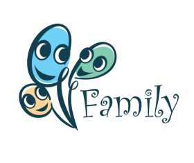 Funny family logos design vector 05