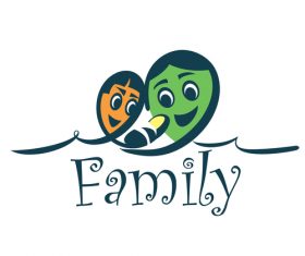 Funny family logos design vector 06