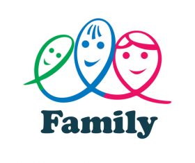 Funny family logos design vector 07