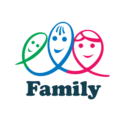 Funny family logos design vector 07 free download
