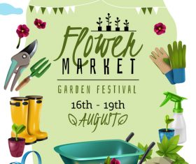 Garden poster vector