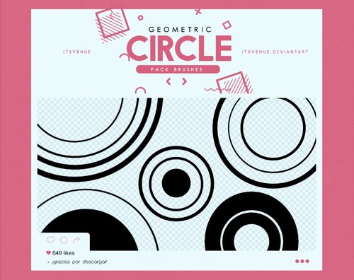Geometric Circle Photoshop Brushes