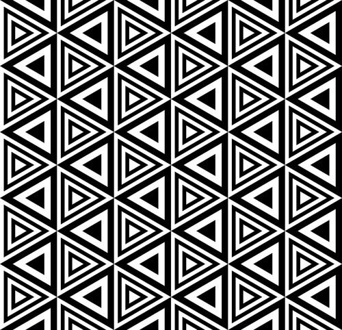 Geometry black with white seamless pattern vector 01