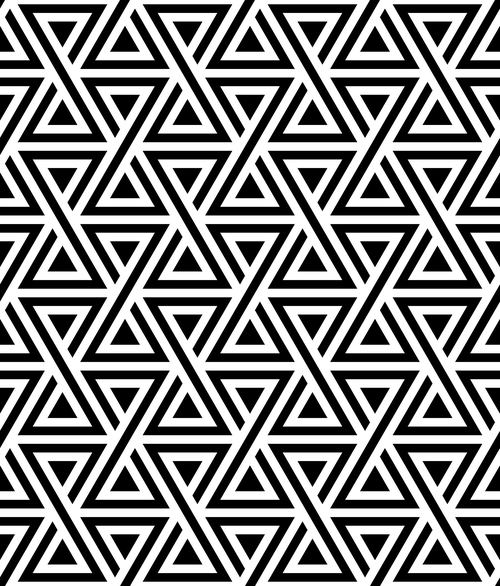 Geometry black with white seamless pattern vector 02