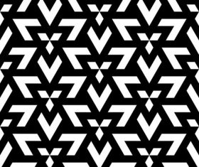 Geometry black with white seamless pattern vector 03