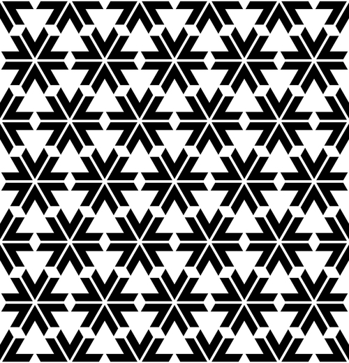 Geometry black with white seamless pattern vector 05