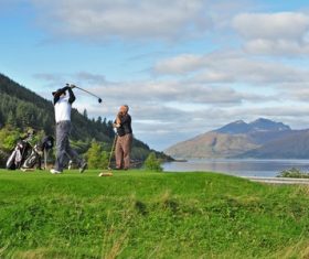 Golf Driving countest Stock Photo