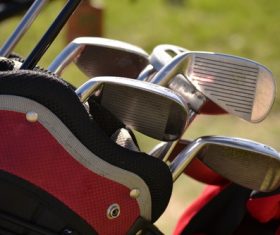 Golf clubs Stock Photo