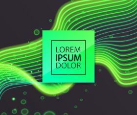 Green abstract lines modern background vector 02