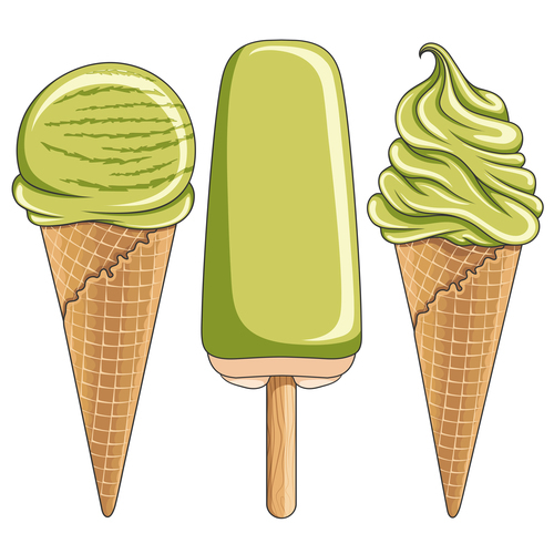 Download Green ice cream cone vector material free download