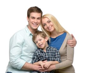 Happy smiling family Stock Photo 02