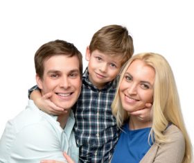 Happy smiling family Stock Photo 05