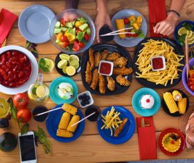 Hearty food on the table Stock Photo 01