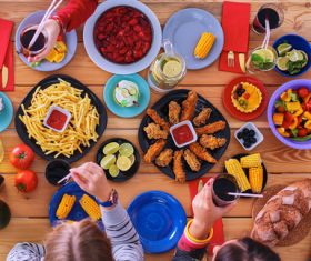 Hearty food on the table Stock Photo 03