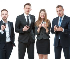 Holding a cell phone Business People Stock Photo