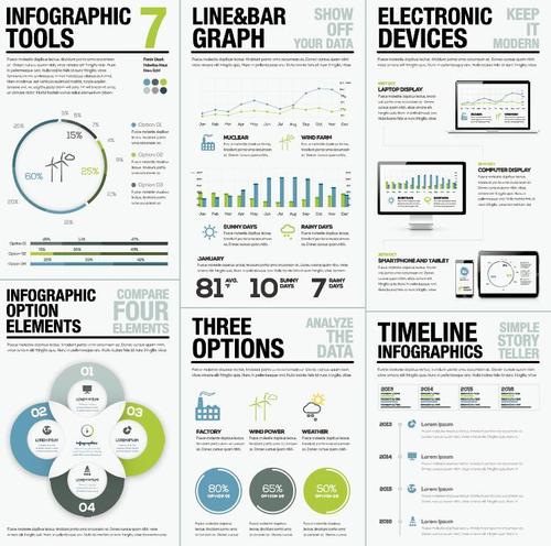 Infographic tools illustration design vector 02