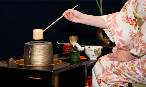 Japanese tea ceremony Stock Photo