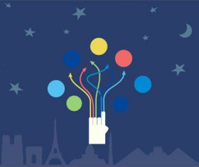 Line cartoon illustration vector