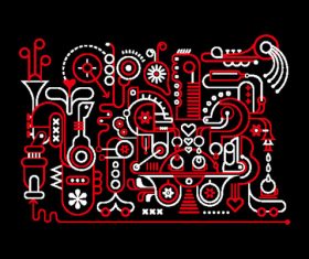 Linear painting vector 11