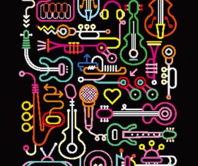 Linear painting vector 12