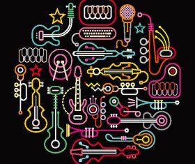 Linear painting vector 13