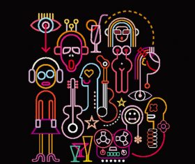 Linear painting vector 14