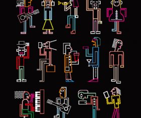 Linear painting vector 15