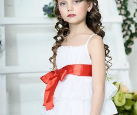 Little girl wearing wreath posing Stock Photo 10