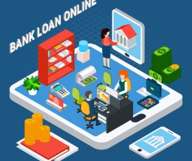 Loans isometric vector