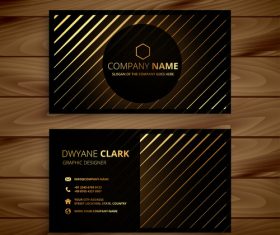 Luxury golden business card template creative vector