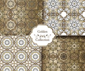 Luxury seamless patterns collection vector 01