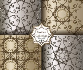 Luxury seamless patterns collection vector 05