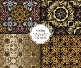 Luxury seamless patterns collection vector 06