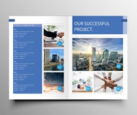 Magazine with book creative cover template vector 01