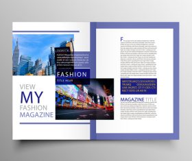 Magazine with book creative cover template vector 02