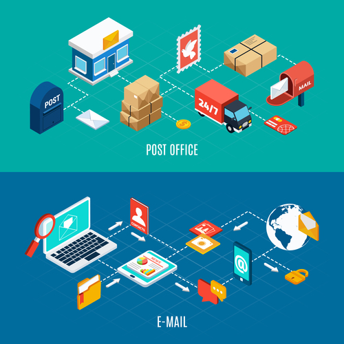 Mail isometric vector