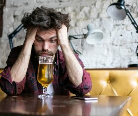 Men having beer in a pub Stock Photo 01