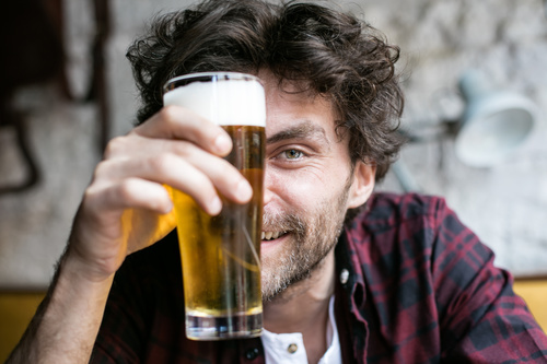 Men having beer in a pub Stock Photo 07