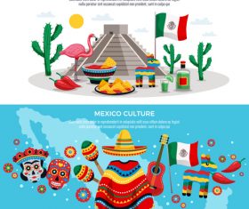 Mexico banners vector