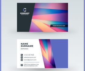Modern abstract business card template vector 01