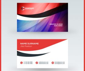 Modern abstract business card template vector 02
