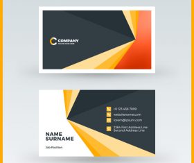 Modern abstract business card template vector 03