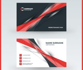Modern abstract business card template vector 04