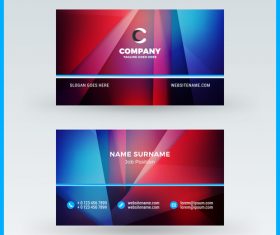 Modern abstract business card template vector 06