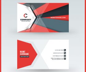 Modern abstract business card template vector 08