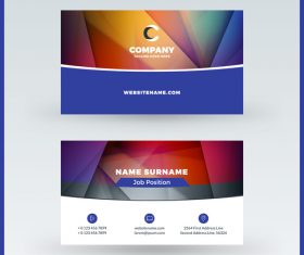 Modern abstract business card template vector 09
