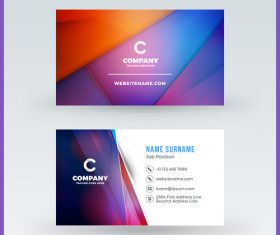 Modern abstract business card template vector 11