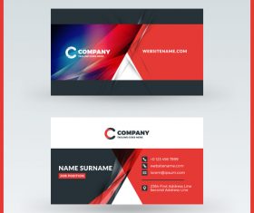 Modern abstract business card template vector 13