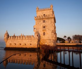 Morning at Belem Tower in Lisbon Stock Photo 02